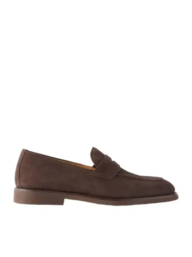 Brunello Cucinelli Flex Suede Penny Loafers - Men