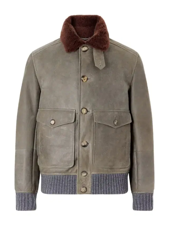 Brunello Cucinelli Shearling Bomber Jacket - Men