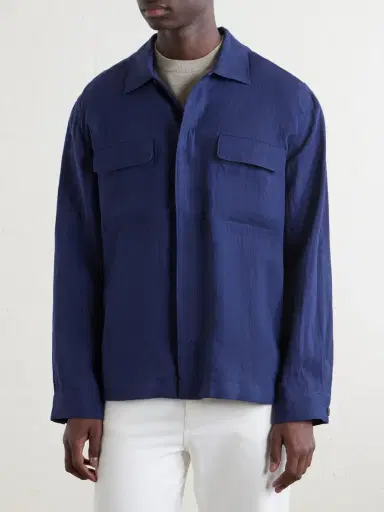 Sunspel Linen Overshirt - Men | Thumbnail 3 Sunspel Linen Overshirt - Men | Thumbnail 3