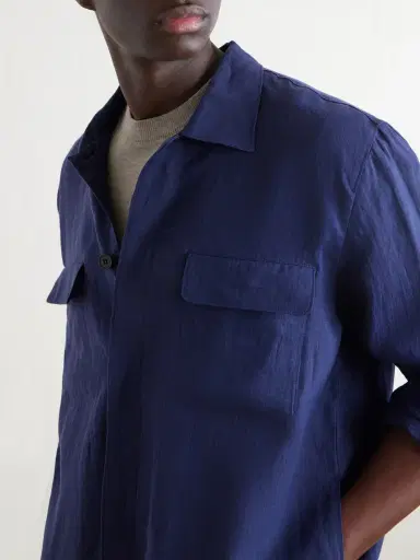 Sunspel Linen Overshirt - Men | Thumbnail 5 Sunspel Linen Overshirt - Men | Thumbnail 5