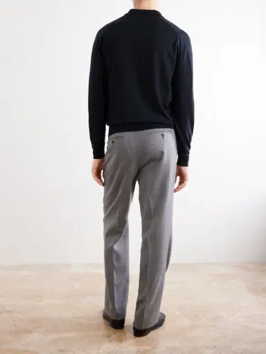 John Smedley Caverhill Knitted Merino Wool Polo Shirt - Men | Thumbnail 4