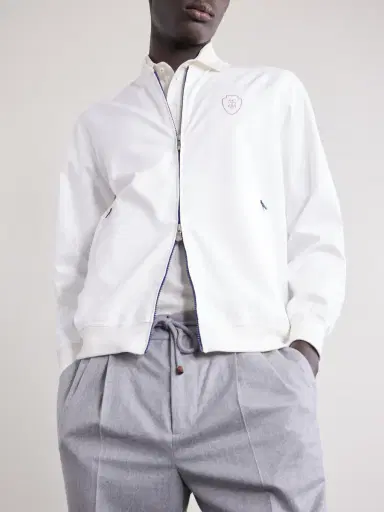 Brunello Cucinelli Logo-Appliquéd Shell Jacket - Men | Thumbnail 5 Brunello Cucinelli Logo-Appliquéd Shell Jacket - Men | Thumbnail 5