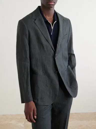 Sunspel Linen Suit Jacket - Men | Thumbnail 3 Sunspel Linen Suit Jacket - Men | Thumbnail 3