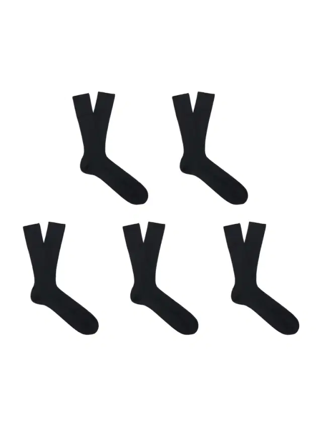Set of Five Merino Wool-Blend Socks - Men