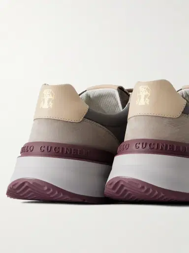 Brunello Cucinelli Leather and Suede Sneakers - Men | Thumbnail 5 Brunello Cucinelli Leather and Suede Sneakers - Men | Thumbnail 5