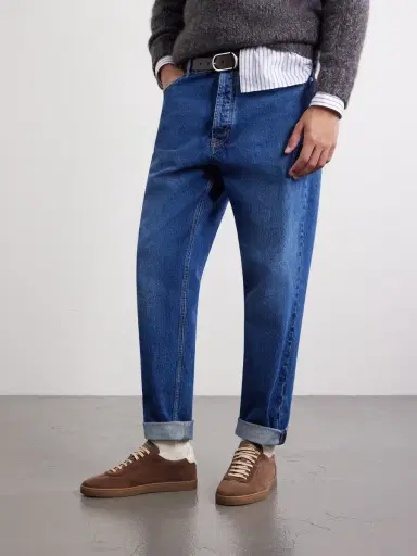 Brunello Cucinelli Coda di Rondine Suede Sneakers - Men | Thumbnail 2