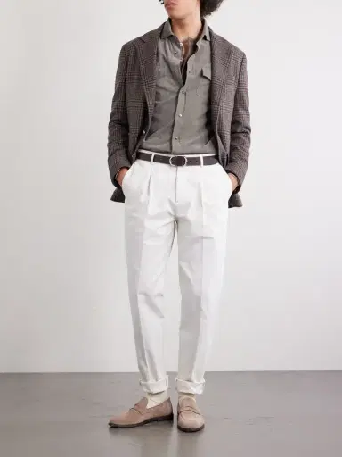Brunello Cucinelli Cutaway-Collar Cotton-Corduroy Western Shirt - Men | Thumbnail 2