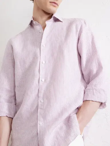 Zegna Striped Linen Shirt - Men | Thumbnail 5