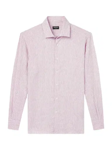 Zegna Striped Linen Shirt - Men | Thumbnail 1