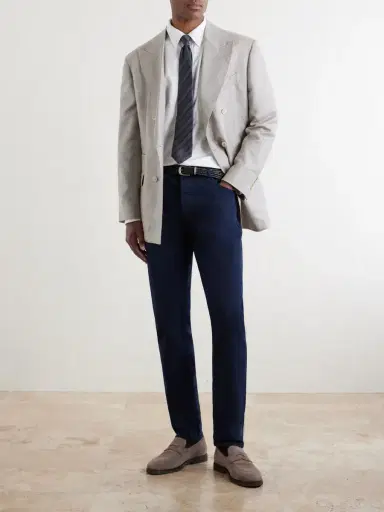 Brunello Cucinelli Slim-Fit Straight-Leg Logo-Embroidered Jeans - Men | Thumbnail 2