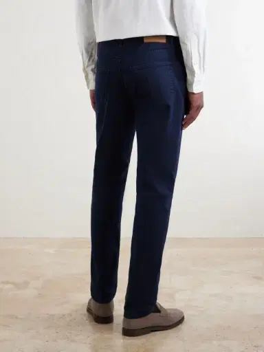 Brunello Cucinelli Slim-Fit Straight-Leg Logo-Embroidered Jeans - Men | Thumbnail 4
