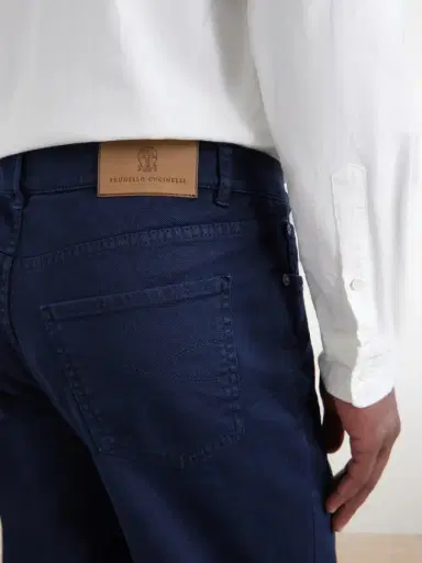 Brunello Cucinelli Slim-Fit Straight-Leg Logo-Embroidered Jeans - Men | Thumbnail 5
