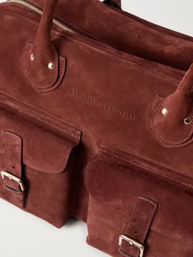Brunello Cucinelli Suede Weekend Bag - Men | Thumbnail 5 Brunello Cucinelli Suede Weekend Bag - Men | Thumbnail 5
