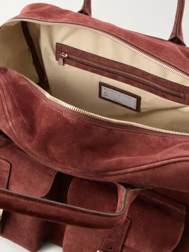 Brunello Cucinelli Suede Weekend Bag - Men | Thumbnail 6 Brunello Cucinelli Suede Weekend Bag - Men | Thumbnail 6