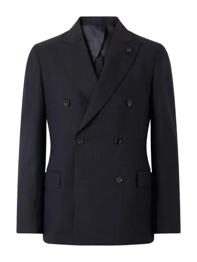 Lardini Double-Breasted Pintriped Wool Suit Jacket - Men | Thumbnail 1 Lardini Double-Breasted Pintriped Wool Suit Jacket - Men | Thumbnail 1