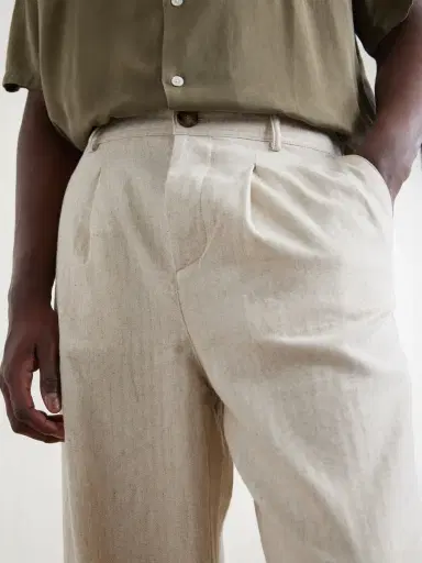 Oliver Spencer Cotton and Linen-Blend Drawstring Trousers - Men | Thumbnail 5