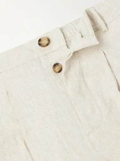Oliver Spencer Cotton and Linen-Blend Drawstring Trousers - Men | Thumbnail 6