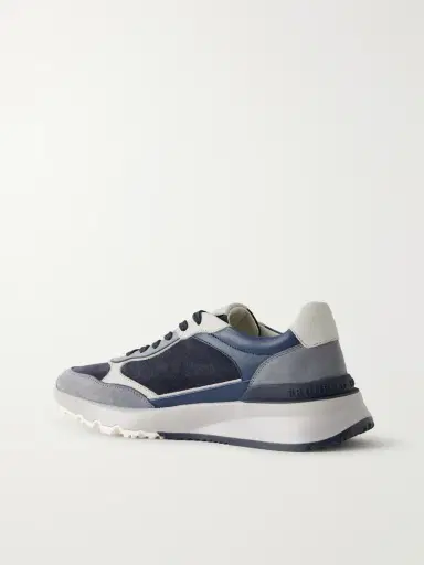 Brunello Cucinelli Leather and Suede Sneakers - Men | Thumbnail 4