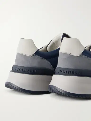 Brunello Cucinelli Leather and Suede Sneakers - Men | Thumbnail 5