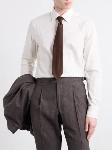 Paul Smith Striped Cotton and Silk-Blend Shirt - Men | Thumbnail 3