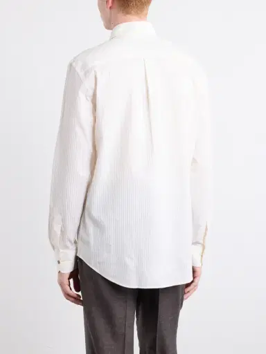 Paul Smith Striped Cotton and Silk-Blend Shirt - Men | Thumbnail 4