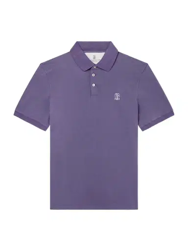 Brunello Cucinelli Logo-Print Cotton-Piqué Polo Shirt - Men | Thumbnail 1 Brunello Cucinelli Logo-Print Cotton-Piqué Polo Shirt - Men | Thumbnail 1