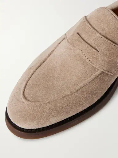 Brunello Cucinelli Flex Suede Penny Loafers - Men | Thumbnail 5