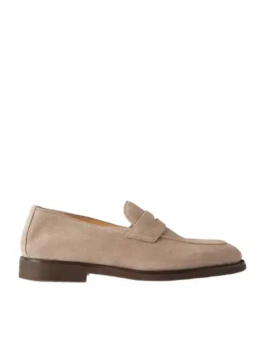 Brunello Cucinelli Flex Suede Penny Loafers - Men | Thumbnail 1