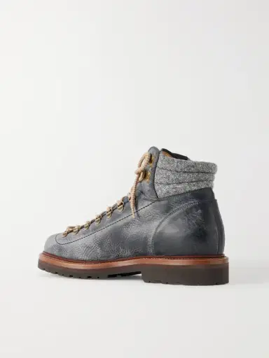 Brunello Cucinelli Leather Hiking Boots - Men | Thumbnail 4 Brunello Cucinelli Leather Hiking Boots - Men | Thumbnail 4