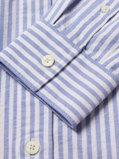 NN07 Colby 5910 Button-Down Collar Striped Organic Cotton Oxford Shirt - Men | Thumbnail 6 NN07 Colby 5910 Button-Down Collar Striped Organic Cotton Oxford Shirt - Men | Thumbnail 6