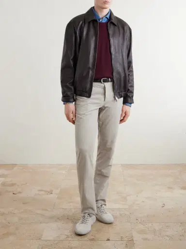 Brunello Cucinelli Straight-Leg Cotton-Corduroy Trousers - Men | Thumbnail 2