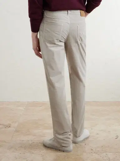 Brunello Cucinelli Straight-Leg Cotton-Corduroy Trousers - Men | Thumbnail 4