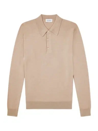 John Smedley Caverhill Knitted Merino Wool Polo Shirt - Men | Thumbnail 1