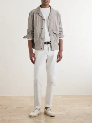 Brunello Cucinelli Slim-Fit Straight-Leg Logo-Embroidered Jeans - Men | Thumbnail 2