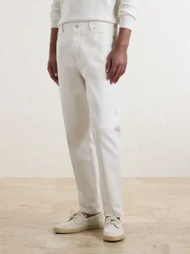 Brunello Cucinelli Slim-Fit Straight-Leg Logo-Embroidered Jeans - Men | Thumbnail 3