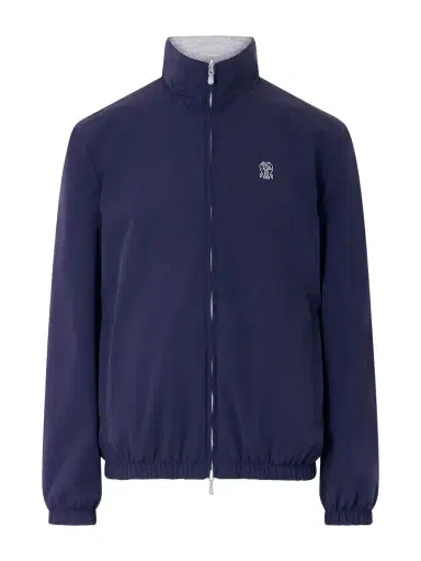 Brunello Cucinelli Logo-Embroidered Shell Blouson Jacket - Men | Thumbnail 1 Brunello Cucinelli Logo-Embroidered Shell Blouson Jacket - Men | Thumbnail 1