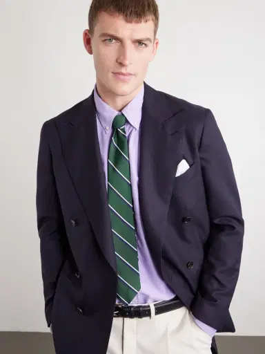 Polo Ralph Lauren 9cm Striped Silk and Cotton-Blend Twill Tie - Men | Thumbnail 2
