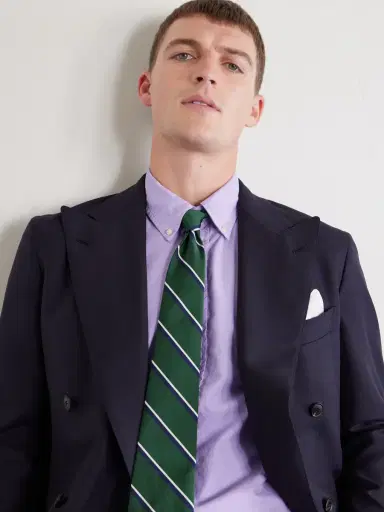 Polo Ralph Lauren 9cm Striped Silk and Cotton-Blend Twill Tie - Men | Thumbnail 3