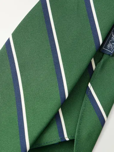 Polo Ralph Lauren 9cm Striped Silk and Cotton-Blend Twill Tie - Men | Thumbnail 4