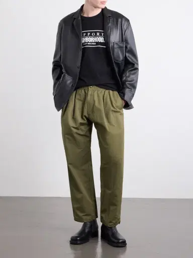 Neighborhood Wide-Leg Cotton and Linen-Blend Twill Trousers - Men | Thumbnail 2 Neighborhood Wide-Leg Cotton and Linen-Blend Twill Trousers - Men | Thumbnail 2