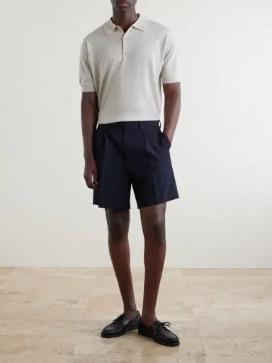 John Smedley Macloud Knitted Merino Wool Polo Shirt - Men | Thumbnail 2