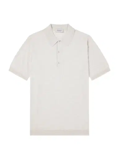 John Smedley Macloud Knitted Merino Wool Polo Shirt - Men | Thumbnail 1