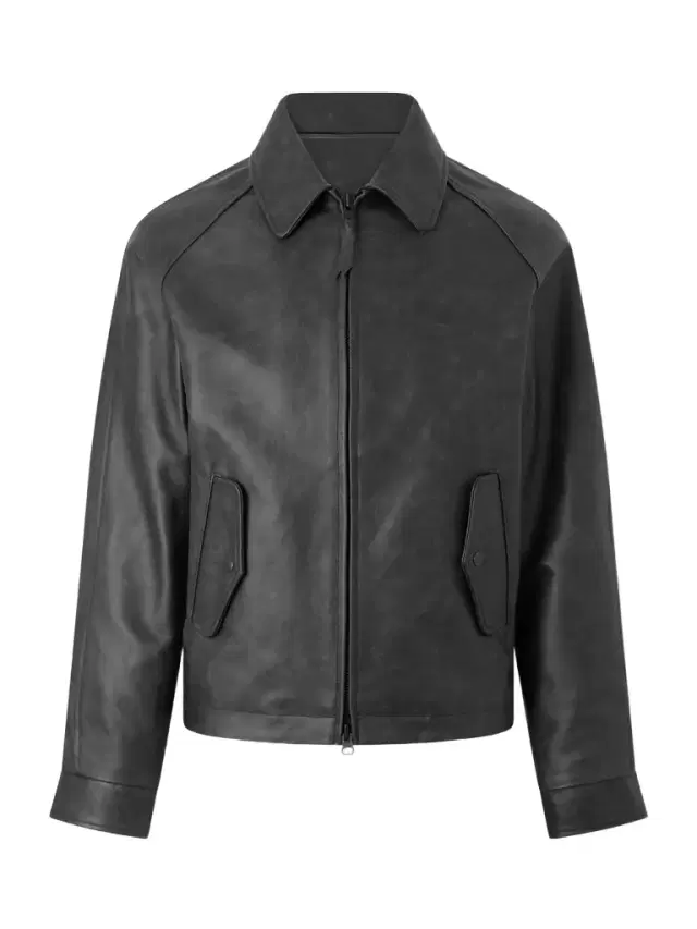 The Dunbear Leather Bomber Jacket - Men