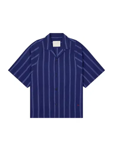 Kardo Yusuke Camp-Collar Striped Cotton Shirt - Men | Thumbnail 1