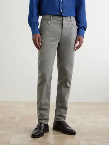 Brunello Cucinelli Slim-Fit Cotton-Blend Jeans - Men | Thumbnail 3