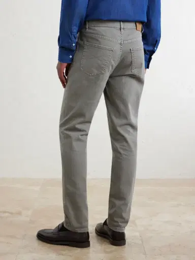 Brunello Cucinelli Slim-Fit Cotton-Blend Jeans - Men | Thumbnail 4