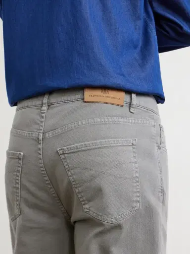Brunello Cucinelli Slim-Fit Cotton-Blend Jeans - Men | Thumbnail 5