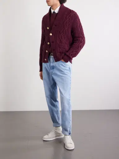 Brunello Cucinelli Cable-Knit Cashmere Cardigan - Men | Thumbnail 2 Brunello Cucinelli Cable-Knit Cashmere Cardigan - Men | Thumbnail 2