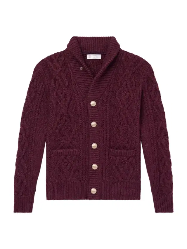 Cable-Knit Cashmere Cardigan - Men
