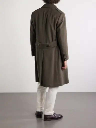 Brunello Cucinelli Virgin Wool Double-Breasted Coat - Men | Thumbnail 4